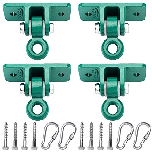 BETOOLL Heavy Duty Swing Hanger Set 10000 lb Capacity for Indoor Outdoor Playground Swing Sets Pack of 4 Green