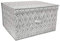 The Magic Toy Shop Large Foldable Storage Box with Lid – Macrame Design – Collapsible & Decorative Organiser for Clothes, Bedding, Toys, and More – Home & Office Storage 50x30x40cm