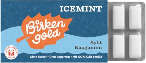 Birkengold Kaugummi Icemint (12 Stück) 1 x 17 g