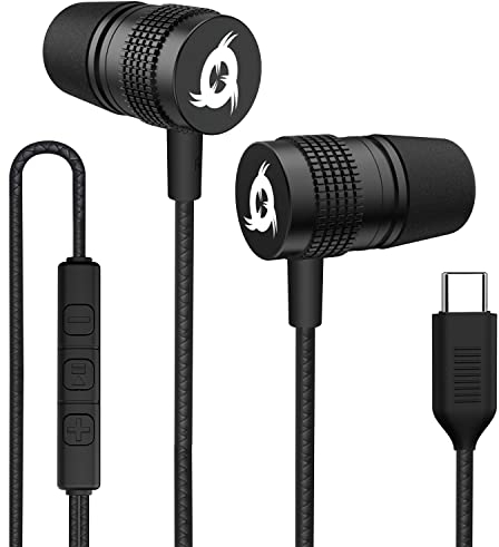KLIM F1 Auricolari con filo e microfono + Garanzia di 5 anni + Auricolari in ear con cuscinetti in memory foam + USB-C + NOVITÀ