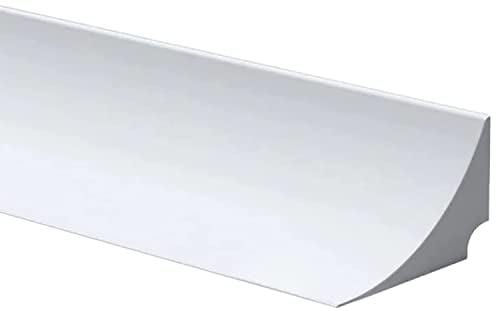 Silicone Wet Room Floor Barrier, Bathroom Shower Threshold Water Barrier, Shower Tray Sealing Strip Splash Guard, Water Stopper for Kitchen Sink, Bath Floor (White, 39 Inch/1M)
