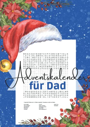 Adventskalender für Dad: Wortsuchrätsel für schaue Väter