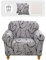 Lydevo Sofabezug 1 Sitzer Stretch Sofahusse Elastischer Sofabezug Spandex Sofa Überzug mit 2 Kissenbezug Anti-Rutsch Waschbar Sofa Protection Cover Schonbezug Couch,Graue Blume