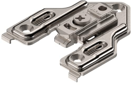 Blum 0mm Off-Center Mounting Plate for Face Frame Cabinets with Height Adjustment, Compatible with Clip Top & INSETA Hinges (8-Plates)