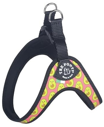 Tre Ponti Geschirr Easy Fit Vibes Avocado Flamingo Click-Verschluss, Farbe:Avocado, Größe:Gr.4/52-55 cm/bis 14kg