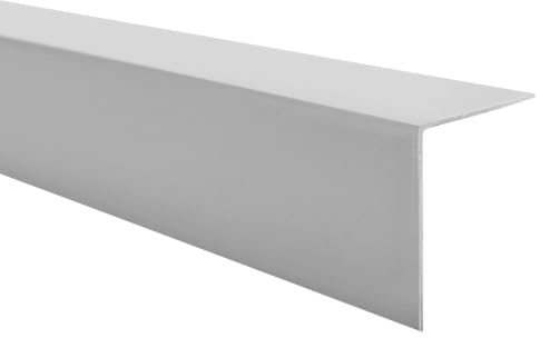 Quest Winkelleiste PVC 40x40 mm ohne Bohren - Grau, 200 cm | Winkelprofil & Eckenschutz für Wandkanten und Außenecken, für Flur, Büro & Möbel, robustes PVC, Montage mit Kleber