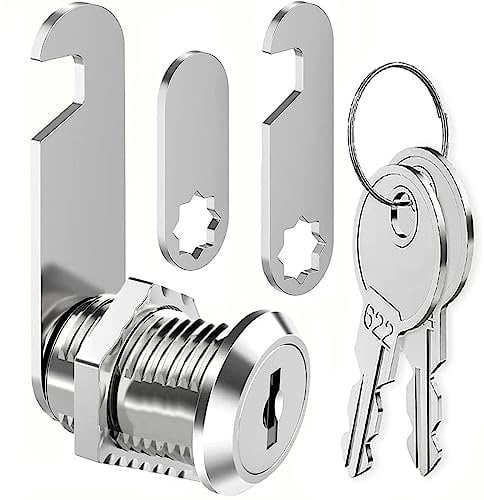 Ziyuya boîte aux lettres serrure clés similaires, armoire Cam Lock, boîte aux lettres serrure, serrure de tiroir, serrure de vanité, serrure de porte d'armoire, serrure de casier de meubles (30 mm)