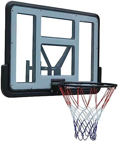 109,2 cm große, höhenverstellbare Basketballkappe, Basketball-Rückwand, Indoor-Basketballkorb, geeignet für den Innen- und Außenbereich, in der Garage montierter Basketballkorb