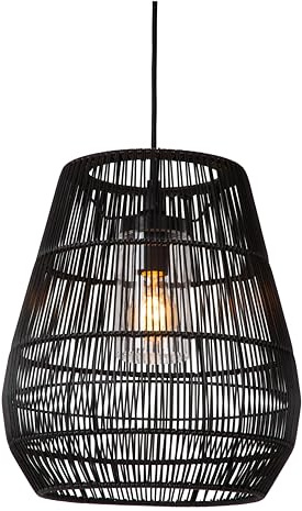 LUCIDE NERIDA - Pendelleuchten Außen - Ø 35 cm - 1xE27 - IP44 - Schwarz