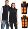 Avarmora Heizweste Beheizbare Weste Fleece Beheizte Weste für Herren Damen mit 3 Einstellbaren Temperaturen 13 Heizzone Elektrische Beheizbare Jacke Heizweste für Outdoor Skifahren Motorrad Angeln