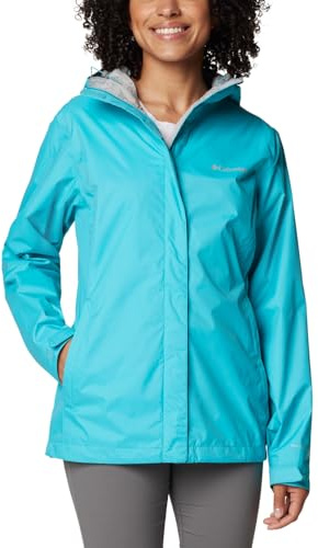 Columbia Womens Arcadia II Waterproof Rain Jacket, Geyser, Medium