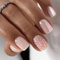 Faux Ongles Court MouyouGlow,Carré Mariage Nude Rose Glacé Paillettes Press on Nails avec Colle à Ongles,Light Pink Aurora Acryl Fake Nails