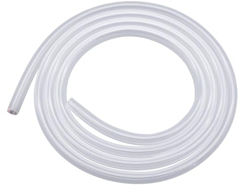 Hosifiy Transparente Silikonschlauch, Lebensmittelqualität Flexible Silikonschlauch 6mm ID x 9mm OD Klar Silikonkautschuk Schlauch für die Übertragung von Wasser Luft Öl, 3m