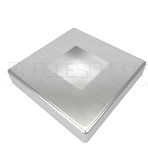 Sellon24® Edelstahl Abdeckrosette für Pfosten eckig 40x40 Abdeckung Rosette Blende Geländer V2A 90 mm (RM 40 KS)