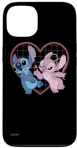 Disney Lilo and Stitch Engel Herz Küsse Hülle für iPhone 13