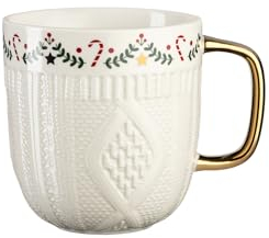 Madame Coco Kaffeetassen Set 2er 350 ml Groß, New Bone China Tasse Set weiß, Joie Tassen Kaffee für Tee, Mokka, Latte, Kaffeetasse Groß, Geschenke Frauen, Freundin, Mama, Kaffeebecher, Tasse Groß weiß
