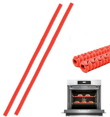 Protector de silicona extra largo de 22 pulgadas para horno, evita quemaduras de manos y brazos, resistente al calor, silicona, 2 unidades, color rojo