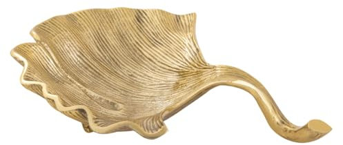 Amago home Dekoschale Schale Aluminium Ginkgo groß gold o. silber Blattschale Farbe gold