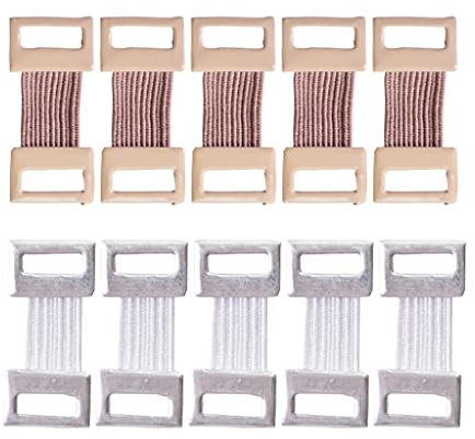 10 Stück Bandage Wrap Stretch Metallklammern Fixierungsklammern Haken Kit Für Sport Weiß/Kaffee Ersatz Elastische Verbandklammern 10 Stück