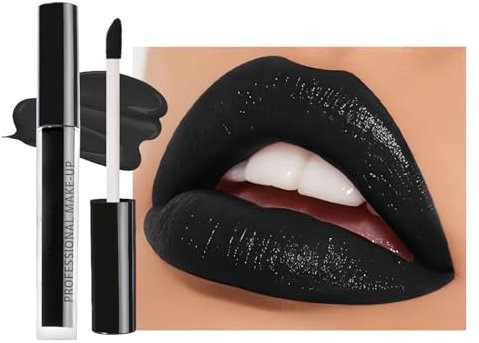 Flüssiger Lippenstift, Vampire Matte Lipstick, Langlebig Wasserdicht Moisturizing Lipgloss für Party Masquerade Cosplay Halloween Makeup