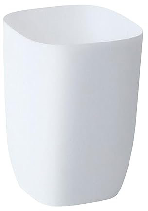 siduytin 10L Bin Portable Office Dustbin Waste Paper Basket Rubbish Bins Modern Storage Bucket Trash Can for Living Room, White