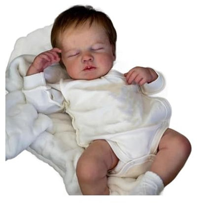 Scnbom Reborn Babys lebensechte babypuppen Madchen 19zoll 48cm wie echtes Puppen silikon Toddler