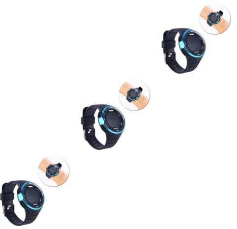 BESPORTBLE 3 Pièces Montre Numérique Montre De Sport Numérique Montre Homme Montre Résistante à l'eau Montres-Bracelets Électroniques Montre Étanche Homme Numérique Masculin Blue