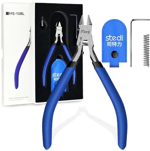 stedi Ultimate Pince De ModéLisme [Version Main Gauche] - Coupe-Sprue Ultra-Fin à Simple Tranchant pour RéParation Gundam, ModèLe en Plastique Et Miniature - 12,7 Cm, Acier Inoxydable