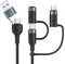 Pluggify Câble Multi USB 6 en 1 60W Multi Chargeur USB Câble de Charge Rapide en Nylon PD 3A USB A/USB C vers USB C USB C Câble Chargeur universel pour Laptop, tablette, téléphone (2M vert)