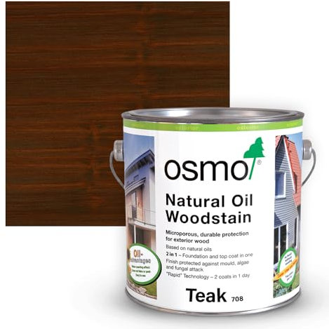 Natural Oil Woodstain Matt (708 - Teak, 750ml)