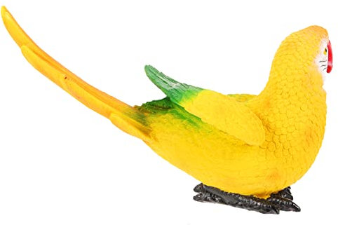 SOIMISS Lifelike Artificial Parrot Statue Vivid Decorative Bird Model for Home and Garden Realistic Resin Parrot Ornament for Unique Decor and Ideas
