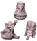 ABOOFAN 3 Stück Elefanten-Skulptur Giraffe Statue Plüschtiere gewichtete Kuscheltiere Animal Figures wohnzimmerdeko bastelzeug entzückendes Elefantendekor exquisiter Elefant Harz
