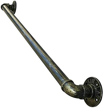 Treppe für den Außenbereich in Antik-Bronze, 350 cm, Wandmontage, Treppengeländer für Innen und Außen, Halterung für Außengeländer für Treppen