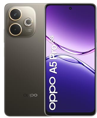 OPPO A5 Pro 5G Smartphone, Foto AI 50MP, Frontale 8MP, Display 6.67” 120HZ LCD HD+, 5800mAh, RAM 8(Esp4GB/6GB/8GB)+ROM 256GB (esp1TB), IP69, Black Brown