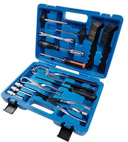 JCdvfMqhn AP03 Brake Caliper Cleaning Tool Kit 15PCS Compatible With Drum And Disc Brake Systems Includes Brake Spring Pliers Compressor Puller