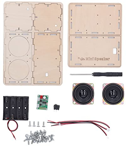 Cufaee DIY Bluetooth Speaker Kit, Portable Stereo Surround Composite Wood Case Bluetooth Speaker, DIY Speaker Kit for Kids Teens Adults