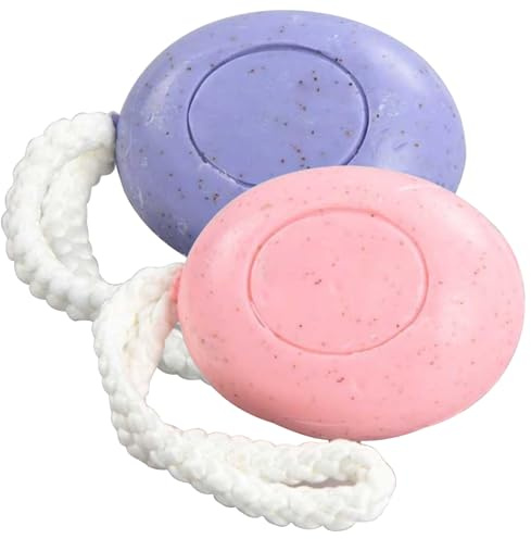 Soap on a Rope 2Pcs Natural Fragrance 150g Face Soap Moisturizing Hand Oil Control Exfoliating Bath for Home Men Women