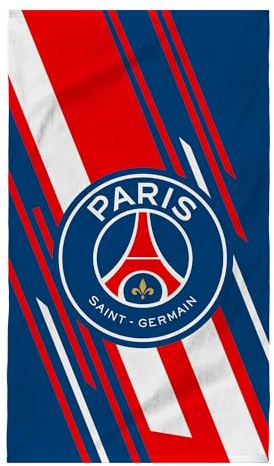 OMYDREAM PSG Diagonale Badetuch, 100% Baumwolle, Öko-TEX, 75 x 150 cm, ultraweiches Velours, Strand und Pool (Blau)
