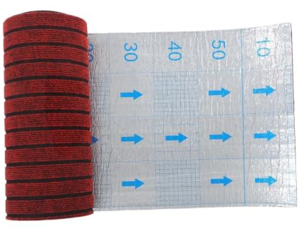DOITOOL Tapis Auto-adhésif Antidérapant pour Chats en Fibre de Polypropylène Rouge, Découpable, pour Extérieur Cuisine, Rouleau de Moquette Moderne