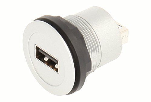 Schlegel 23.001.541 - Prise USB argentée - 1 prise USB type A - 1 prise USB type A