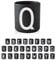 Design Letters Letter Q Fine Bone China Porcelain Cup for Home, Office & Personalised Gifts - Black