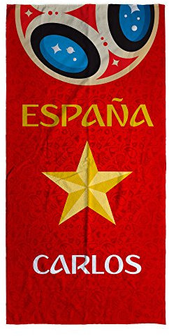 LolaPix Toalla Selección Española Personalizada algodón ESPAÑA Mundial. Varios tamaños