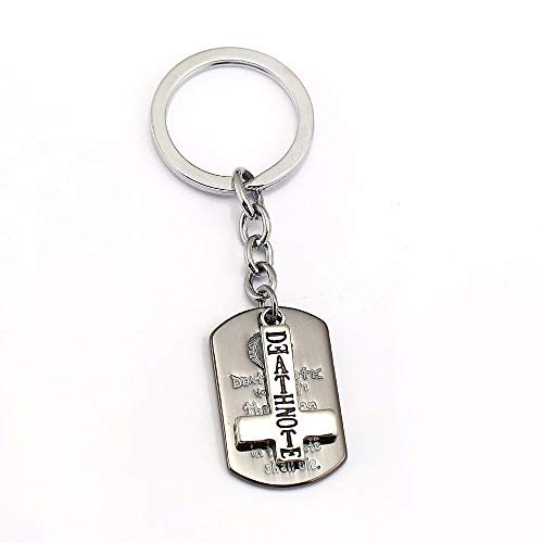 Death Note Porte-clés Métal Dog Tag Logo et Croix Gothique