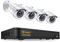 Anlapus 1080P CCTV Kit Sistema de Vigilancia 8 Canales H.265+ Videograbador DVR con 4 Cámara de Seguridad, sin Disco Duro, Visión Nocturna, Alarma Email