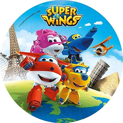 Tortenaufleger Tortenfoto Aufleger Foto Bild Super Wings (6) rund ca. 20 cm *NEU*OVP*