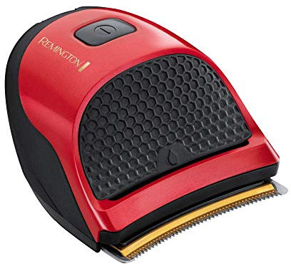 Remington Manchester United Quick Cut Hair Clippers with 9 Guide Combs for Trimming and Detailing with Barber Cape, Black and Red