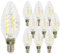 HAVA 10er Pack, LED Filament Kerze Twist E14 4W, warmweiß 2700K