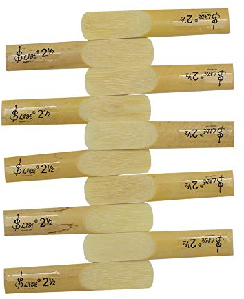 10 Stücke Sax Reed Alto bE Saxophon Lade Bamboo 2-1/2 Blätter Stärke 2,5 für Saxophon Ersatzblatt