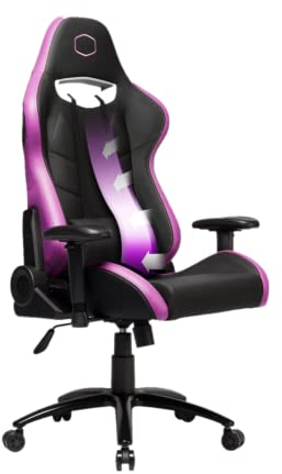 Cooler Master Caliber R2 - Sedia da gioco Racing - Cuscini lombari e cervicali, braccioli imbottiti 2D, base in fusione di alluminio, pelle sintetica traspirante, inclinazione 180° - portata 150 kg