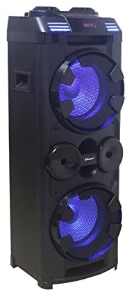 Reflexion PS20BT Jumbo DJ Karaoke PA-Anlage, mit Lichteffekten (Bluetooth, True Wireless Stereo, Radio, USB, AUX, Mikrofon, 1200 Watt), schwarz